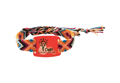 可定制的手工编织可调节手镯RFID活动管理NFC PVC标签