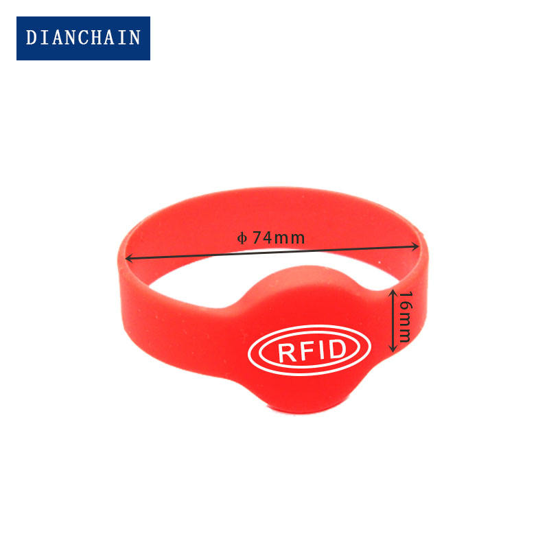 RFID 13.56mhz无源NFC硅胶腕带手表适用于会员计划